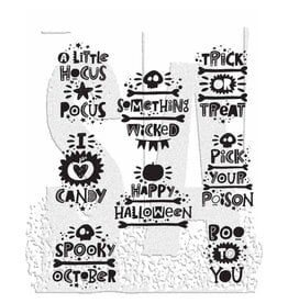 Tim Holtz - Stampers Anonymous Tim Holtz Cling Stamps 7"X8.5" Halloween Whatnots