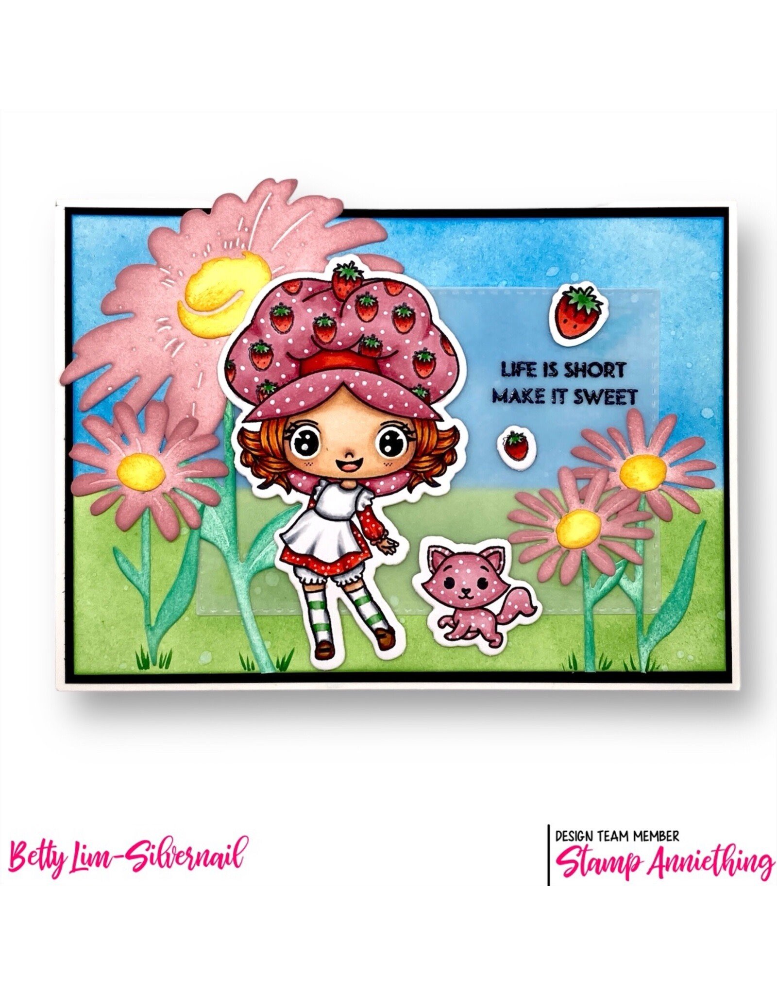 Stamp Anniething Strawberry Shortcake - Make it Sweet Outline Die