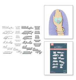 Spellbinders Beads of Friendship Collection - Bestie Sentiments - Press Plate & Die Set