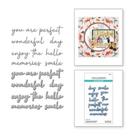 Spellbinders Woodland Tales Collection - Woodland Tales Sentiments Etched Dies