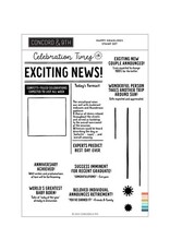 Concord & 9TH Happy Headlines Stamp Set (6 x 8)