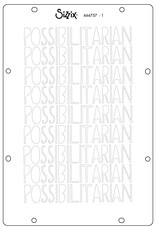 Sizzix Sizzix Studio Stamps Sety 13 Pcs and 3 pcs Stencils Possiblitarian by Cat Kerr
