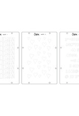 Sizzix Sizzix Studio Stamps Sety 13 Pcs and 3 pcs Stencils Possiblitarian by Cat Kerr