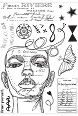 Sizzix Sizzix Studio Stamps Sety 13 Pcs and 3 pcs Stencils Possiblitarian by Cat Kerr