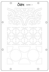 Sizzix Sizzix Studio Stamps Set 18 pcs and 3 Pcs Stencils Geometric by Vic Hollins