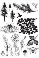 Sizzix Sizzix Studio Stamps Set 17 pcs and 3 pcs Stencils Nature by Vic Hollins