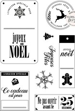 Florileges Design Stamps/Tampons Clear ÉTIQUETTES DE FÊTE