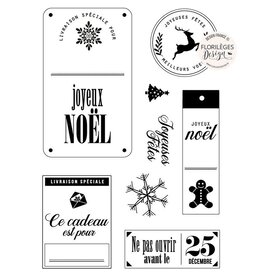 Florileges Design Stamps/Tampons Clear ÉTIQUETTES DE FÊTE