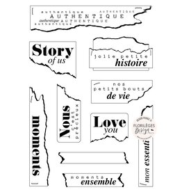 Florileges Design Stamps/Tampons Clear ÉTIQUETTES DÉCHIRÉES
