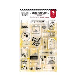 Florileges Design Stamps/Tampons Clear MINI ÉTIQUETTES FAIT-MAIN