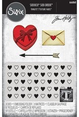 Tim Holtz - Sizzix 2D Embossing Folder and Thinlits - Side Order Love Notes