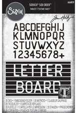 Tim Holtz - Sizzix Tim Holtz - Sizzix 2D TF Embossing Folder w/35PK Thinlit Set  Vault Side Order Letterboard