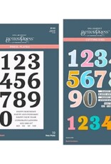 Spellbinders Bold Color Mix Numbers BetterPress Plates and Die Bundle