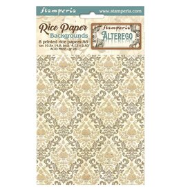 Stamperia Stamperia Alterego Rice Paper A6 8/PK