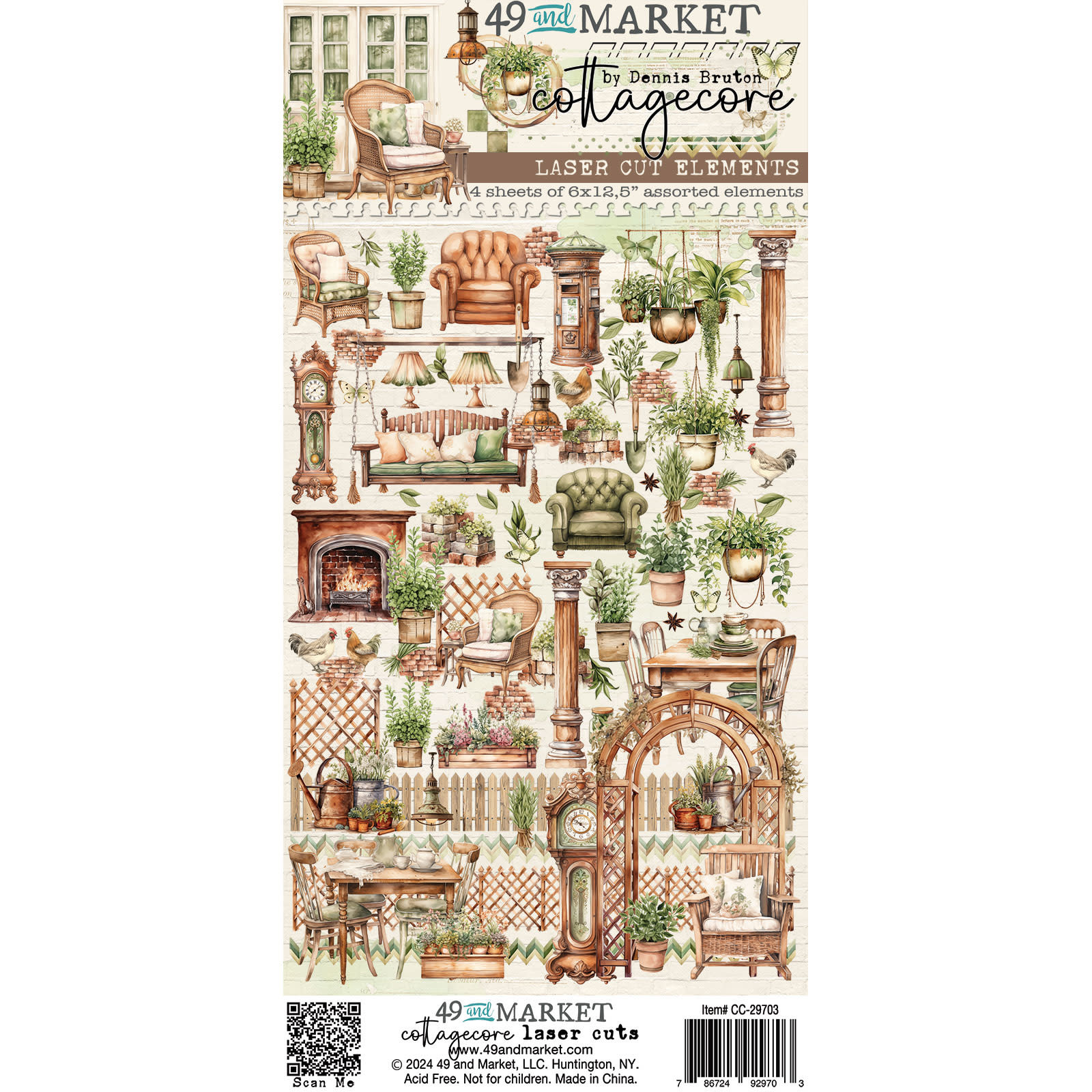 49 AND MARKET Cottagecore Laser Cut Elements