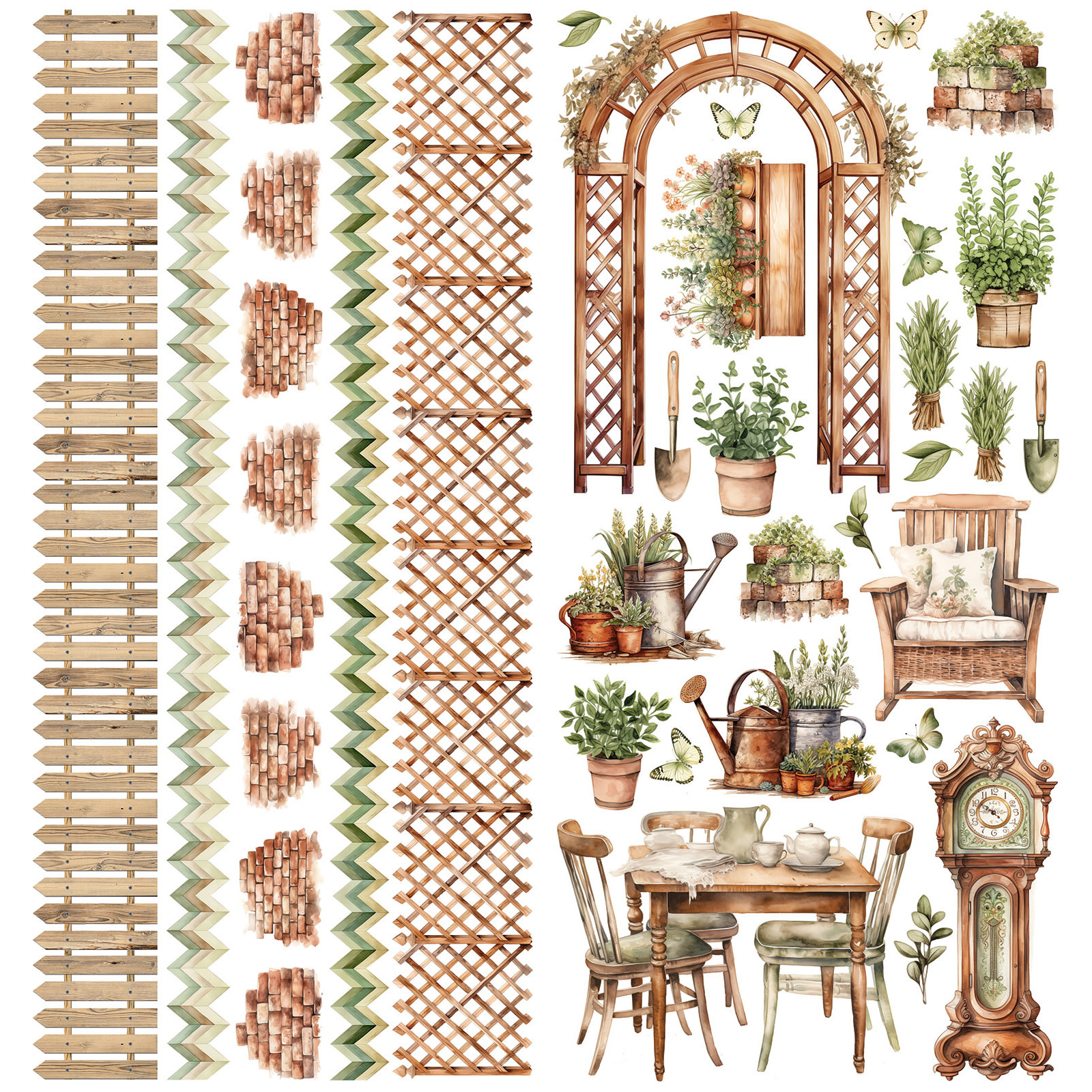 49 AND MARKET Cottagecore Laser Cut Elements