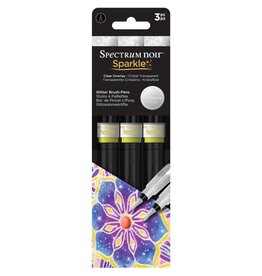 SPECTRUM NOIR Spectrum Noir Sparkle Glitter Brush Pens 3/Pkg  - Clear Overlay