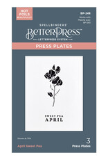 Spellbinders Florals Through the Year- April Sweet Pea
