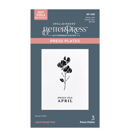 Spellbinders Florals Through the Year- April Sweet Pea