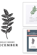 Spellbinders Florals Through the Year-December Holly Berry