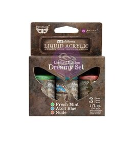 Re-Design with Prima Limited Edition Liquid Acrylic Set - Dreamy - 3 colors x 1 fl oz  30 ml each