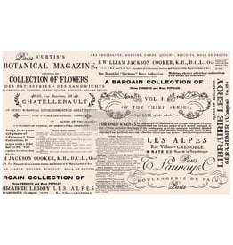 Re-Design with Prima Redesign Decoupage Décor Tissue Paper - Floral Text - 1 Sheet, 19"X30"