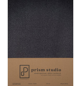 Prism Studio 8.5x11 Whole Spectrum Glitter Cardstock, Obsidian - 5 sheets