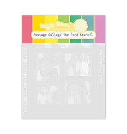 Waffle Flower Postage Collage The Pond - Stencils