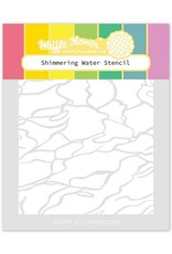 Waffle Flower Shimmering Water Stencil