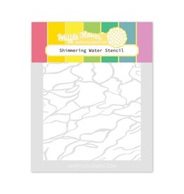 Waffle Flower Shimmering Water Stencil