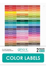 Gina K. Designs Color Labels for Ink Pads, Cubes and Cardstock