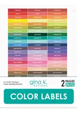 Gina K. Designs Color Labels for Ink Pads, Cubes and Cardstock