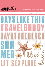 Uniquely Creative Coastal Bliss - Dimensional Stickers