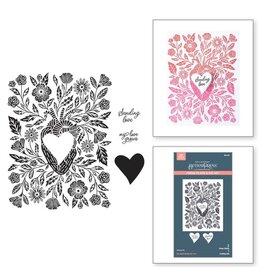 Spellbinders Love on the Rocks Collection - My Heart Beats for You BetterPress Plate & Die Set