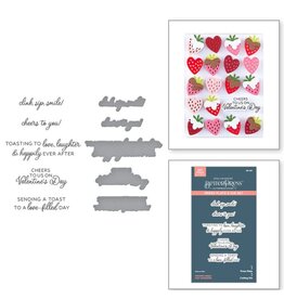 Spellbinders Love on the Rocks Collection - Valentine Happy Hour Sentiments BetterPress Plate & Die Set