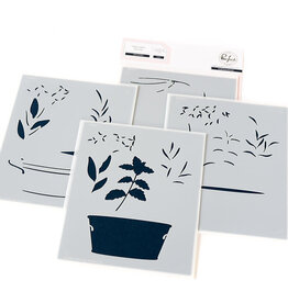 PINKFRESH STUDIO Herb Garden Stamp, Die and Stencil