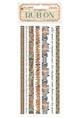Stamperia Stamperia  Art Of Travelling  - Rub-On 4"X8.5" Stripes