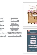 Spellbinders Bougie Birthday Sentiments - Collection by Nina Boettcher -  Press Plate and  Die