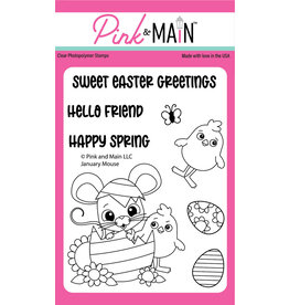 Pink & Main January Mouse - Stamps
