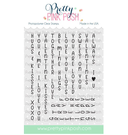 Pretty Pink Posh Upright Greetings Stamp Set - Valentines