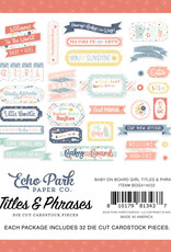 Echo Park Baby On Board - Girl Titles & Phrases