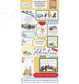 Echo Park The House at Pooh Corner - 6x13 Chipboard Words & Phrases