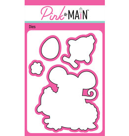 Pink & Main January Mouse - Stamp & Dies