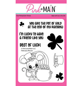 Pink & Main February Mouse Stamp