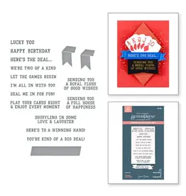 Spellbinders Jack of All Trades Collection by Jaycee Gaspar Shuffling Sentiments Press Plate & Die Set