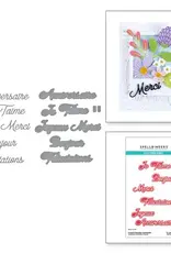 Spellbinders International Sentiments Collection French Everyday Sentiments Etched Dies