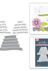 Spellbinders International Sentiments Collection French Sentiments BetterPress Plate & Die Set