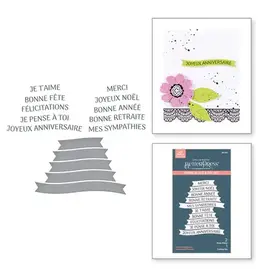Spellbinders International Sentiments Collection French Sentiments BetterPress Plate & Die Set