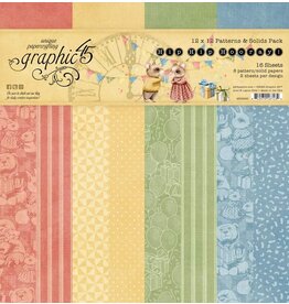 Graphic 45 Hip Hip Hooray 12x12 Patterns & Solids Pack