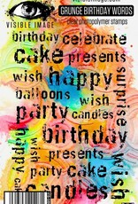 Visible Image Grunge Birthday Words-A6